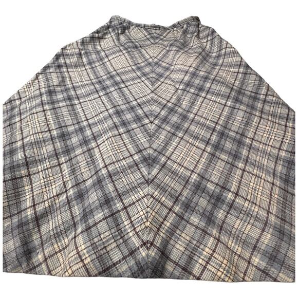 Pendleton Blue Plaid Maxi Wool Skirt Classic Vintage pockets 6/8 - Picture 9 of 10